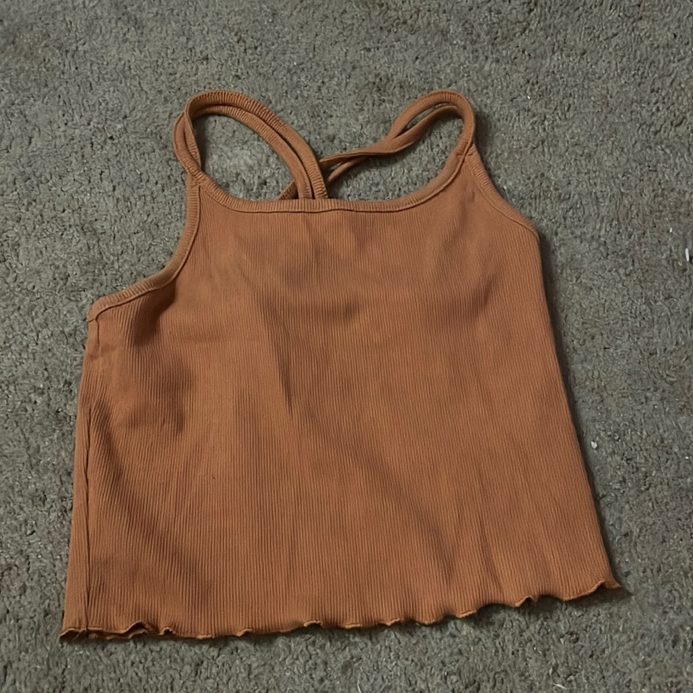 Kids orange tank top cross back